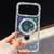 iPhone Air Rhinestone Glitter Kickstand Dual-side IMD Phone Case - Heart Transparent