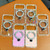 iPhone Air Rhinestone Glitter Kickstand Dual-side IMD Phone Case - Heart Transparent