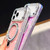 iPhone Air Rhinestone Glitter Kickstand Dual-side IMD Phone Case - Heart Transparent