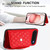 iPhone Air Rhombic Texture Card Bag RFID Phone Case with Long Lanyard - Red