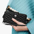 iPhone Air Rhombic Texture Flip Leather Phone Case with Lanyard - Black