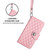 iPhone Air Rhombic Texture Flip Leather Phone Case with Lanyard - Pink