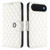 iPhone Air Rhombic Texture Flip Leather Phone Case with Lanyard - White
