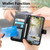 iPhone Air Rhombic Texture Zipper Wallet Metal Bow-knot Vegan Leather Phone Case with Strap - Black