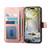 iPhone Air Rhombic Texture Zipper Wallet Metal Bow-knot Vegan Leather Phone Case with Strap - Pink