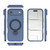 iPhone Air Ring Shield MagSafe TPU Phone Case with 360 Degree Rotating Holder - Blue
