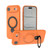 iPhone Air Ring Shield MagSafe TPU Phone Case with 360 Degree Rotating Holder - Orange