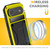 iPhone Air R-JUST Metal + Silicone + Tempered Glass Life Waterproof Phone Case with Holder - Yellow