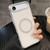 iPhone Air Rounded Edge Semi-transparent Glitter MagSafe Phone Case - White