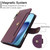iPhone Air Seven Card Slots Zipper Wallet Leather Phone Case with Lanyard - Dark Purple
