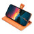 iPhone Air Sheep Texture Cross-body Zipper Wallet Leather Phone Case - Orange
