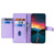 iPhone Air Sheep Texture Cross-body Zipper Wallet Leather Phone Case - Purple