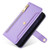 iPhone Air Sheep Texture Cross-body Zipper Wallet Leather Phone Case - Purple