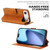 iPhone Air Shockproof PU + TPU Leather Phone Case - Light Brown