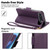 iPhone Air Side Buckle RFID Anti-theft Leather Phone Case - Dark Purple