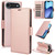 iPhone Air Side Buckle RFID Anti-theft Leather Phone Case - Rose Gold
