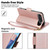 iPhone Air Side Buckle RFID Anti-theft Leather Phone Case - Rose Gold
