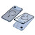iPhone Air Single-sided Snap Buckle Metal Frame Frosted MagSafe Phone Case - Sky Blue
