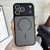 iPhone Air Skin Feel Color Blocking Cooling Magnetic Phone Case - Black