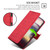iPhone Air Skin Feel Crocodile Magnetic Clasp Leather Phone Case - Red