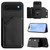 iPhone Air Skin Feel Four Card Slots Phone Case with Wrist Strap - Black