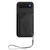 iPhone Air Skin Feel Four Card Slots Phone Case with Wrist Strap - Black