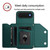 iPhone Air Skin Feel Four Card Slots Phone Case with Wrist Strap - Green