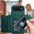 iPhone Air Skin Feel Four Card Slots Phone Case with Wrist Strap - Green