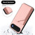 iPhone Air Skin Feel Four Card Slots Phone Case with Wrist Strap - Pink