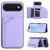 iPhone Air Skin Feel Four Card Slots Phone Case with Wrist Strap - Purple