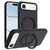 iPhone Air Skin Feel Frosted 360 Degree Rotation Holder Magnetic Phone Case - Black