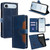 iPhone Air Skin Feel Magnetic Buckle Leather Phone Case - Blue