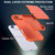 iPhone Air Skin Feel PC Hybrid TPU Horizontal Hidden Mirror Card Bag Phone Case - Orange