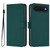 iPhone Air Skin Feel Solid Color Leather Phone Case with Lanyard - Dark Green