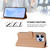 iPhone Air Skin Feel Solid Color Leather Phone Case with Lanyard - Nude