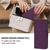 iPhone Air Skin Feel Solid Color Leather Phone Case with Lanyard - Violet