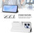iPhone Air Skin Feel Solid Color Leather Phone Case with Lanyard - White