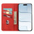 iPhone Air Skin Feel Splicing Leather Phone Case - Red