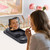 iPhone Air Skin Feel TPU Hidden Mirror Card Bag Phone Case with Stand - Black