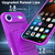 iPhone Air Skin Feel TPU Hidden Mirror Card Bag Phone Case with Stand - Dark Purple