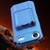 iPhone Air Skin Feel TPU Hidden Mirror Card Bag Phone Case with Stand - Navy Blue