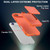 iPhone Air Skin Feel TPU Hidden Mirror Card Bag Phone Case with Stand - Orange