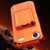 iPhone Air Skin Feel TPU Hidden Mirror Card Bag Phone Case with Stand - Orange