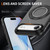 iPhone Air Skin Feel Translucent PC Gear Holder C MagSafe Phone Case - Bright Grey + Black