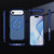 iPhone Air Skin Feel Translucent PC Gear Holder C MagSafe Phone Case - Transparent Blue + Royal Blue
