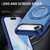 iPhone Air Skin Feel Translucent PC Gear Holder C MagSafe Phone Case - Transparent Blue + Royal Blue