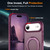iPhone Air Skin-Feel Rotary Damping Bracket MagSafe Phone Case - Wine Red