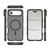 iPhone Air Skin-friendly Magnetic PC + TPU Hybrid Shockproof Phone Case - Black