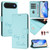 iPhone Air Smile Embossing RFID Leather Phone Case - Mint Green