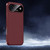 iPhone Air Soft Armor Cooling Plain Leather Hybrid PC Phone Case - Red